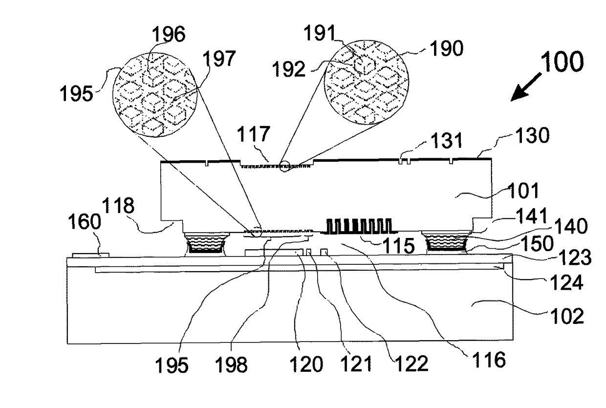 Housing for an infrared radiation micro device and method for fabricating such housing