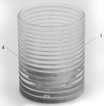 Container with color refraction and reflection display effect, manufacturing method of container and mold corresponding to container