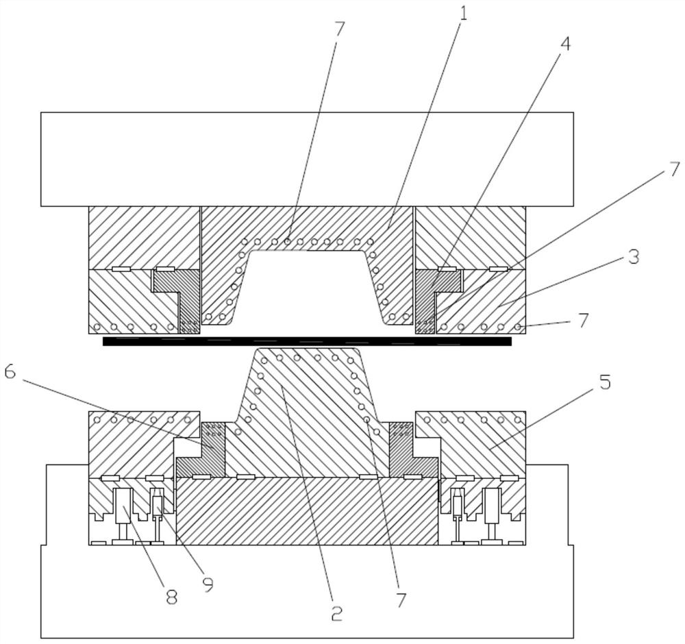 A kind of full-automatic hot stamping die and forming method for edge trimming of martensitic steel