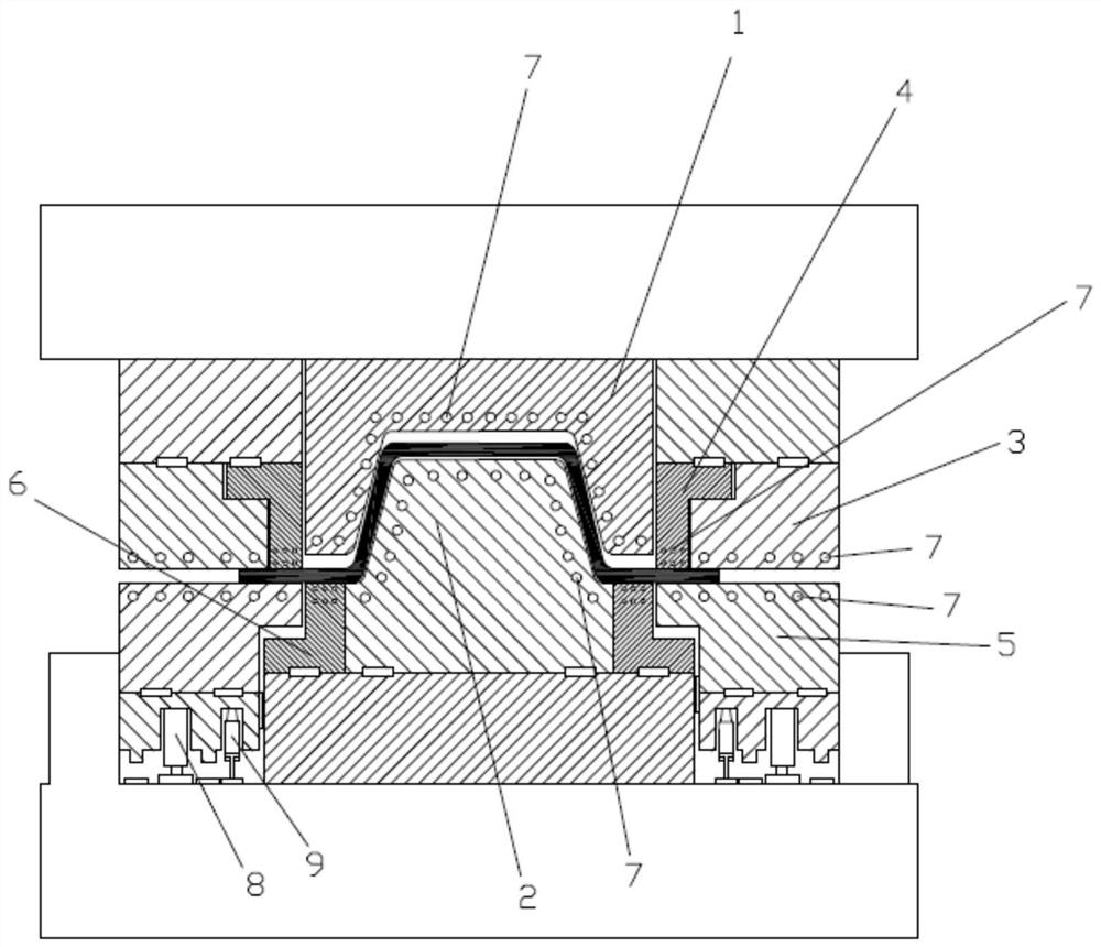 A kind of full-automatic hot stamping die and forming method for edge trimming of martensitic steel