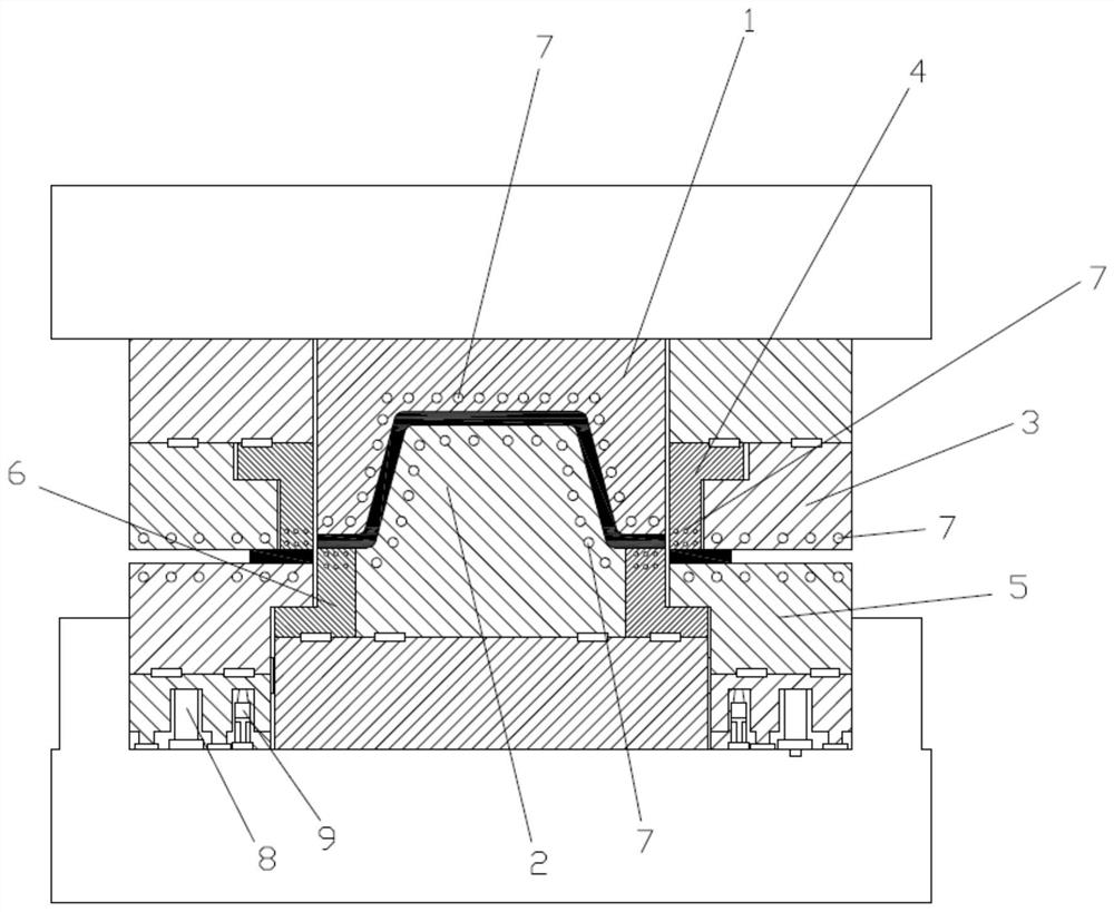 A kind of full-automatic hot stamping die and forming method for edge trimming of martensitic steel