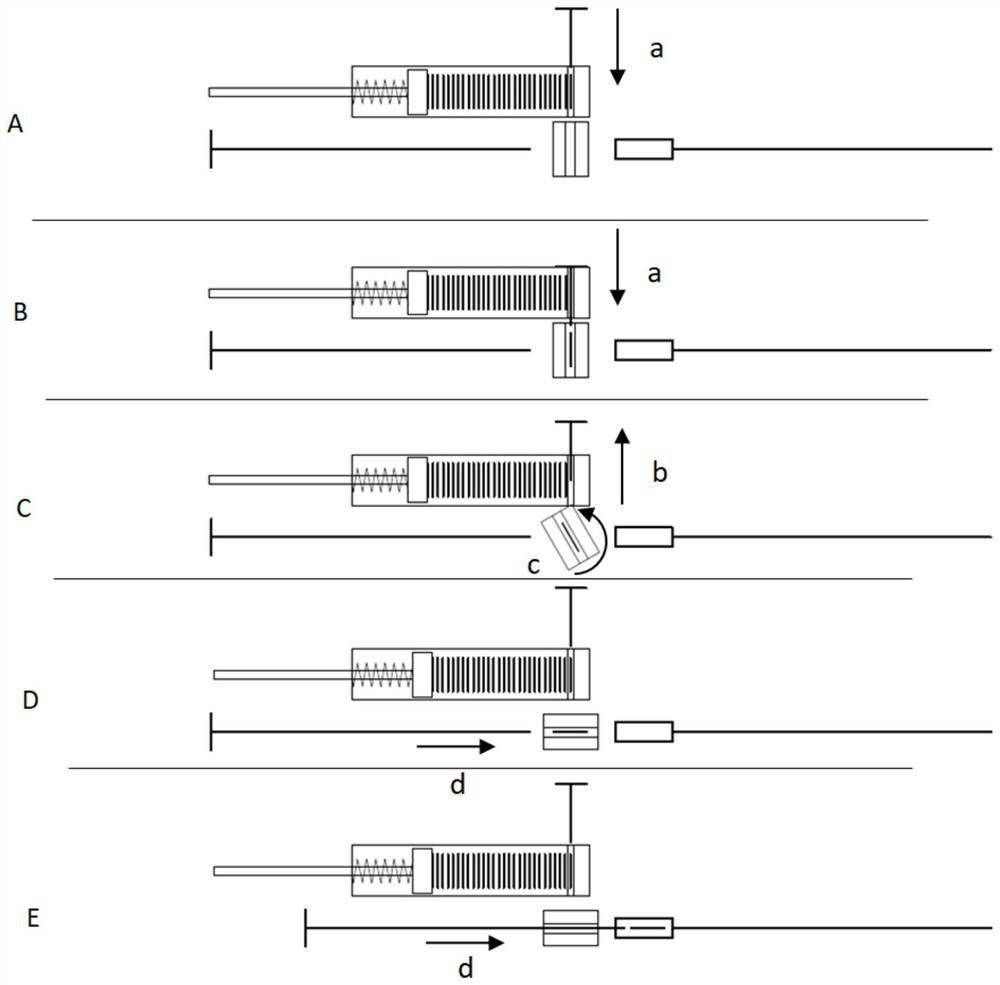 A feeding mechanism of a particle implantation device