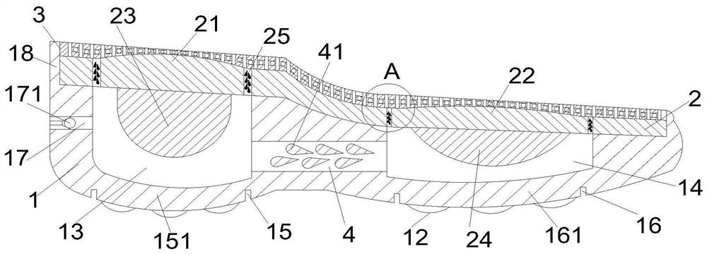 Low-cost breathable heat dissipation type sneaker sole and sneaker