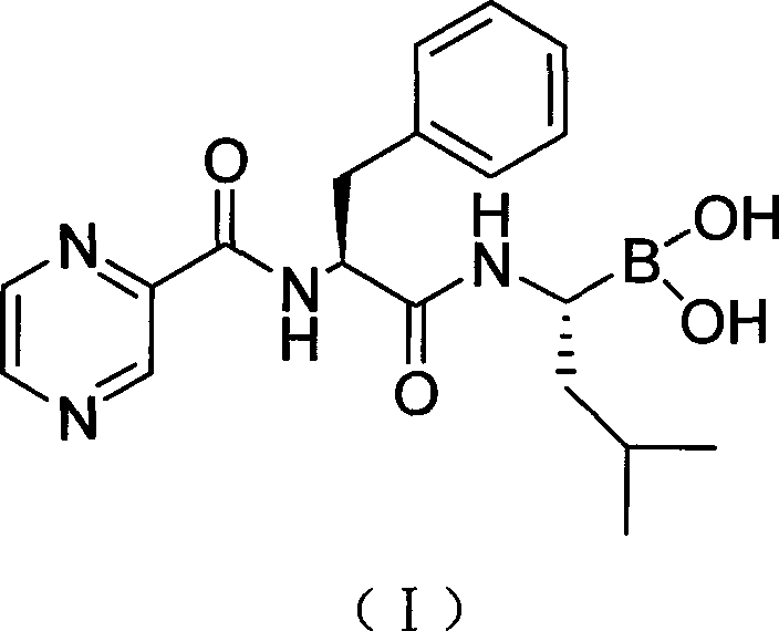 Preparation method of N-(2-pyrazine carbonyl)-L-phenylalanine-L- leucine boracic acid