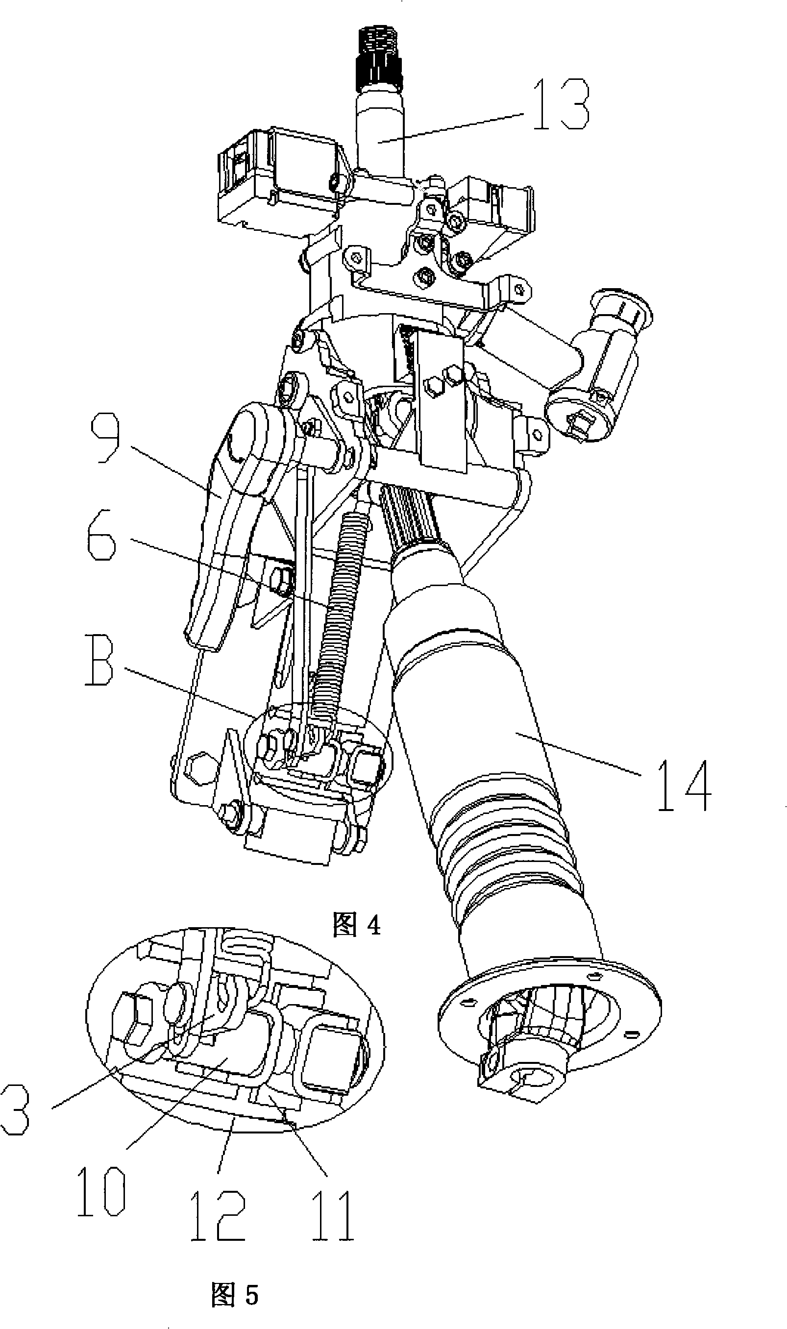 Single handle adjustable steering tube column