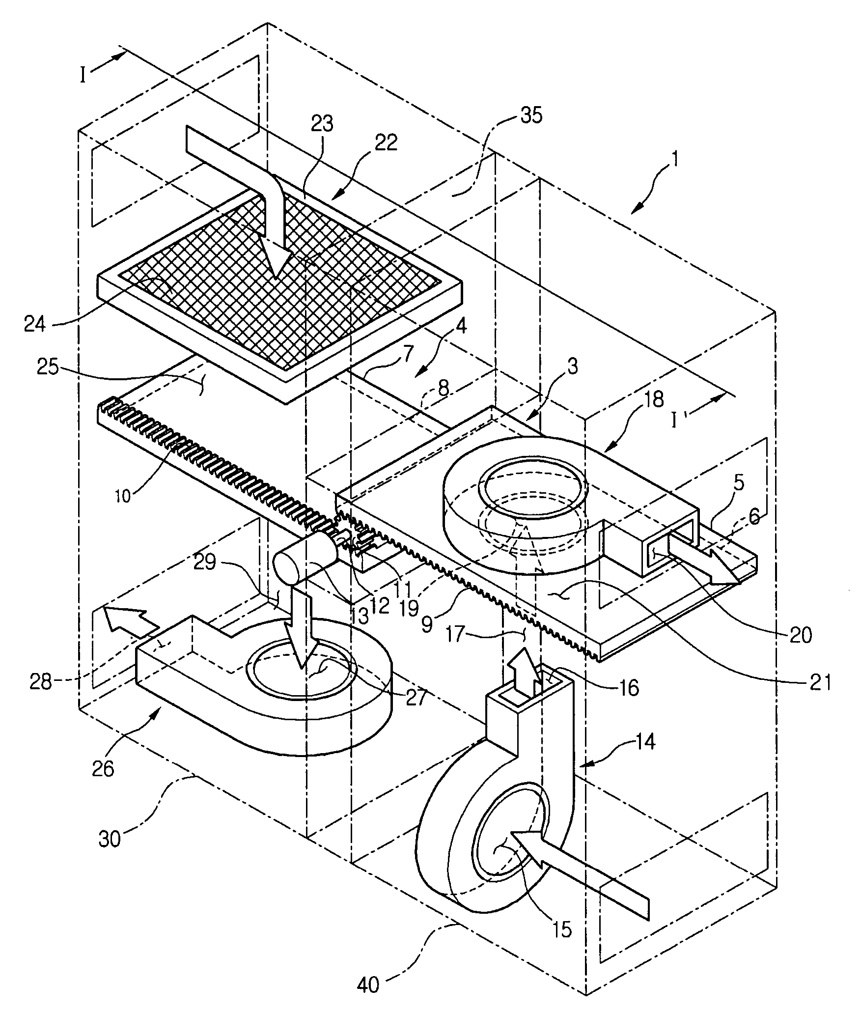 Humidity adjusting apparatus using desiccant