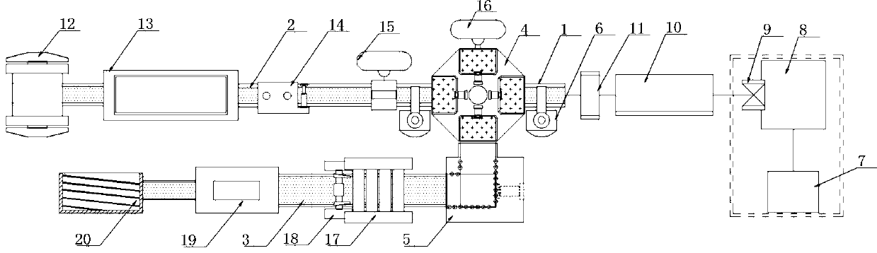 Automatic production line for heat-preservation decoration composite boards