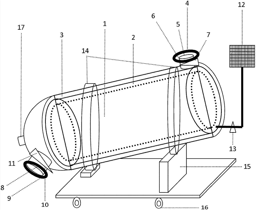 Continuous dry anaerobic fermentation method