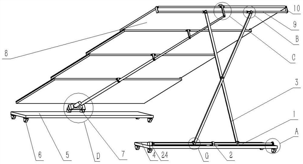 A portable photovoltaic support