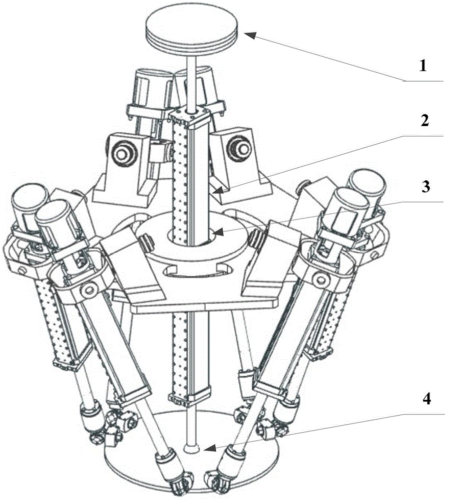 Passive gravity compensation branched chain of spatial parallel mechanism