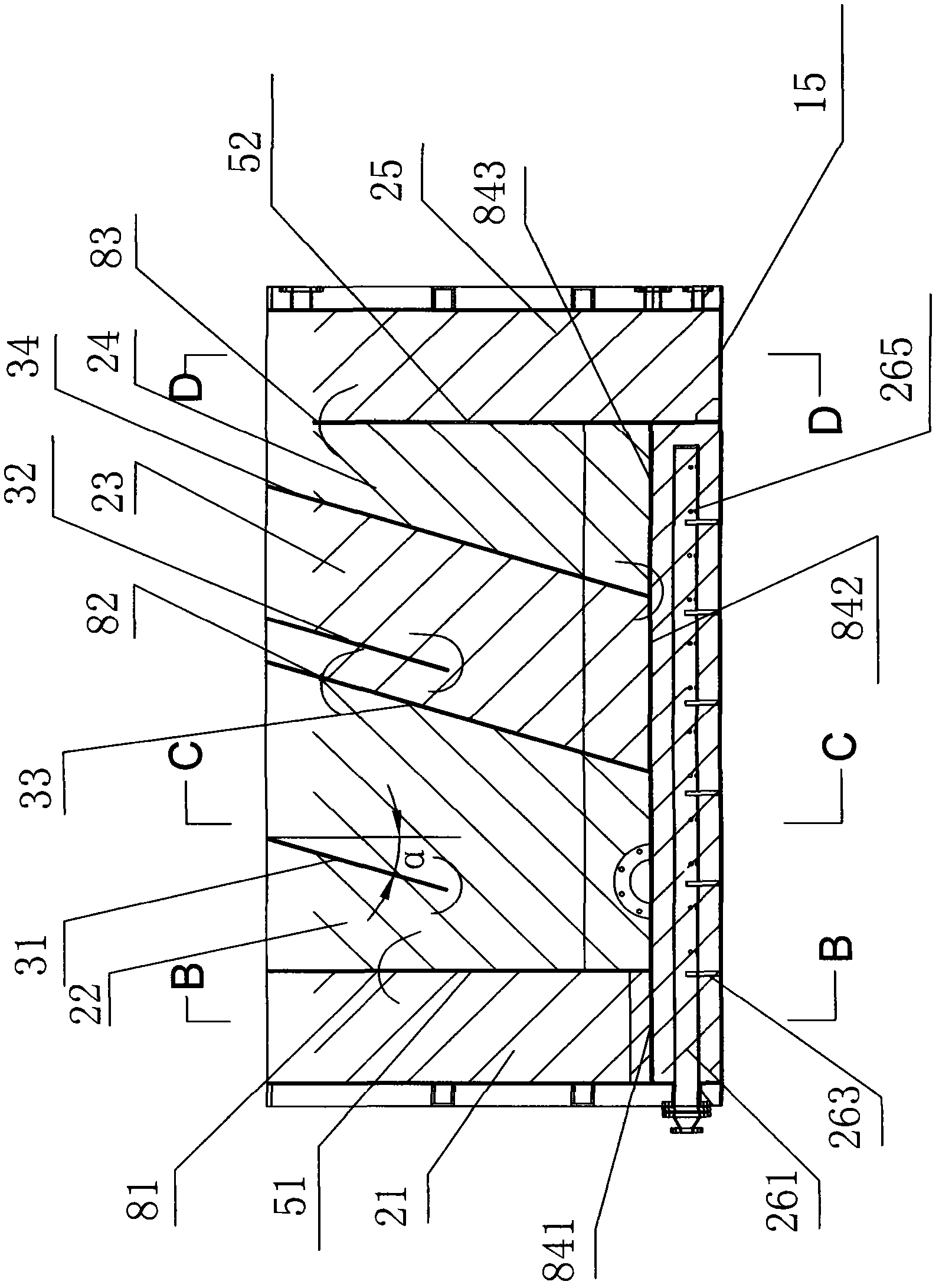 Nano powder slurry settling tank