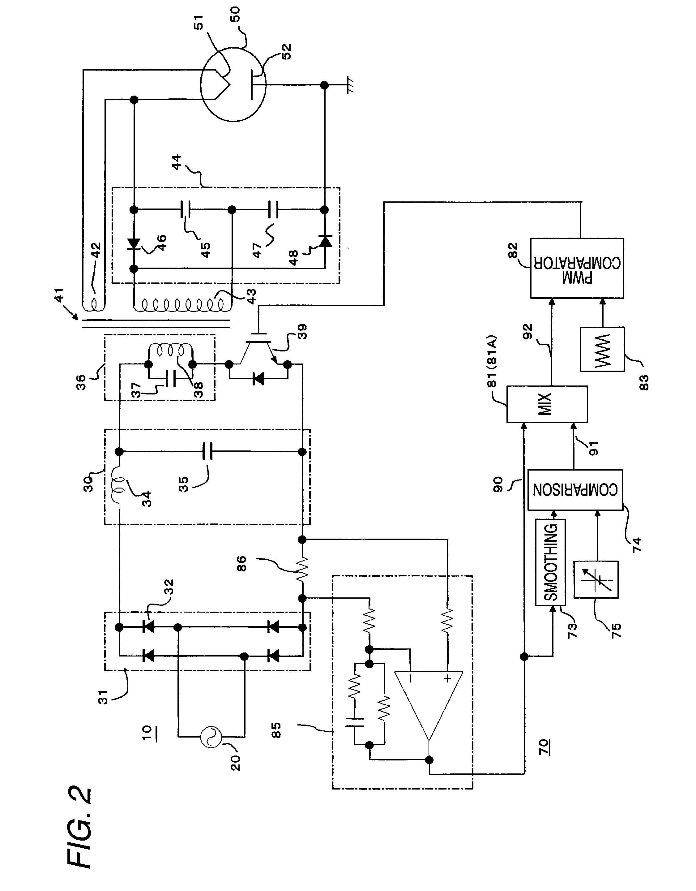 Power control apparatus for high-frequency dielectric heating and power control method for the same