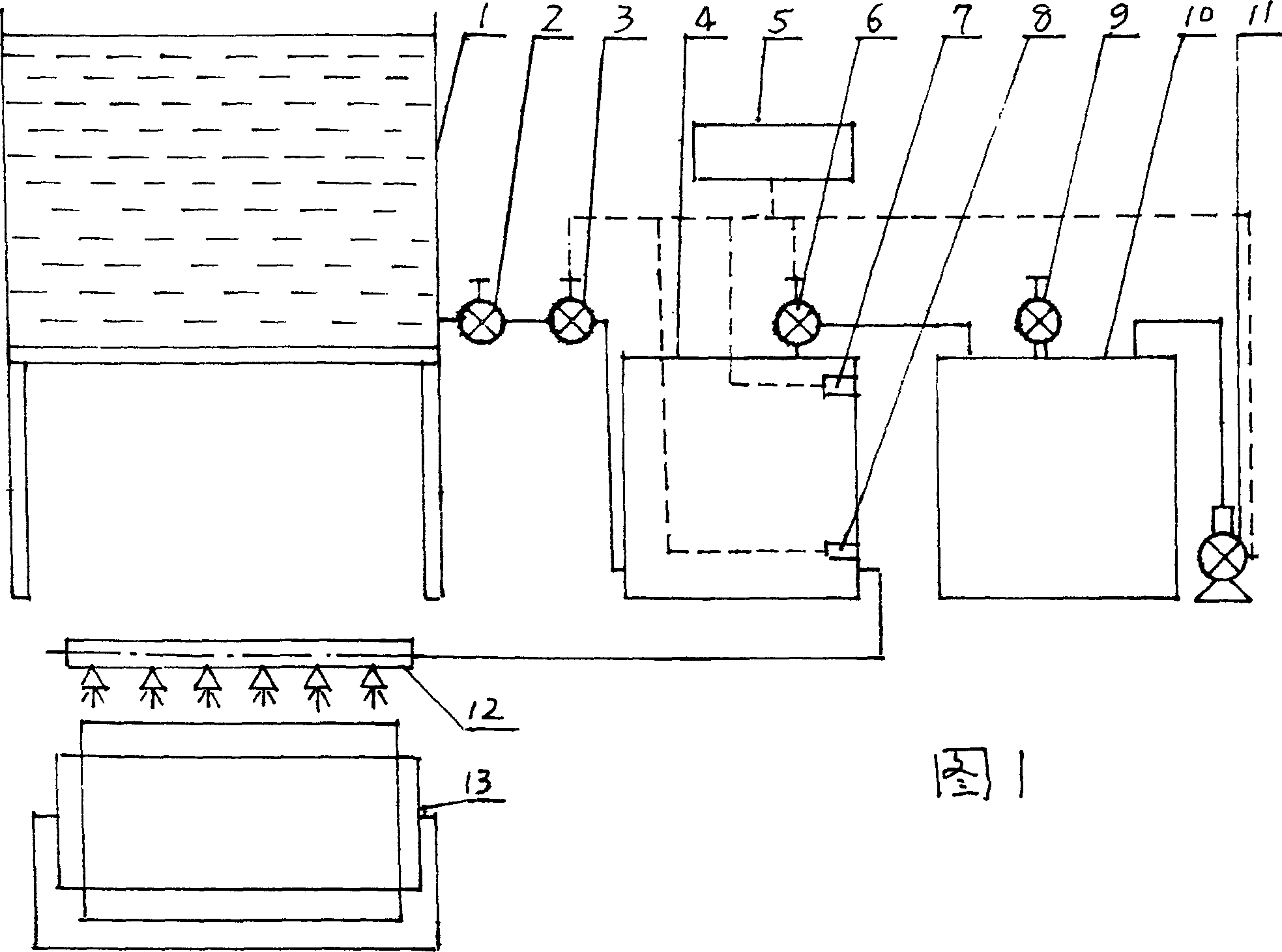 Supply equipment for flushing sewage filter device