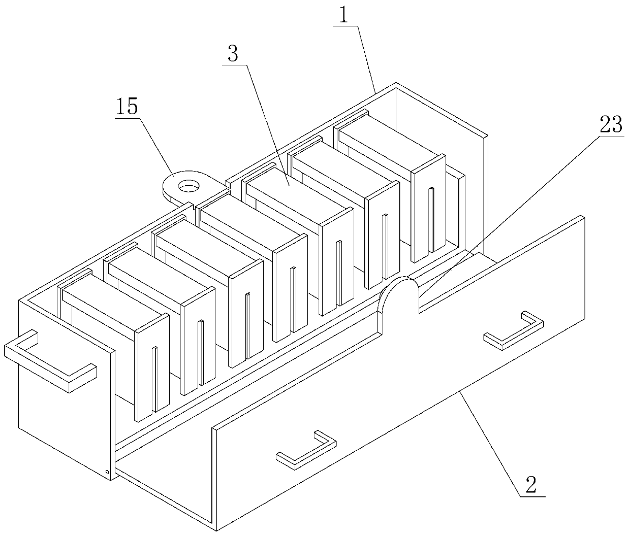 Centralized fixed conveying device for computer mainframes