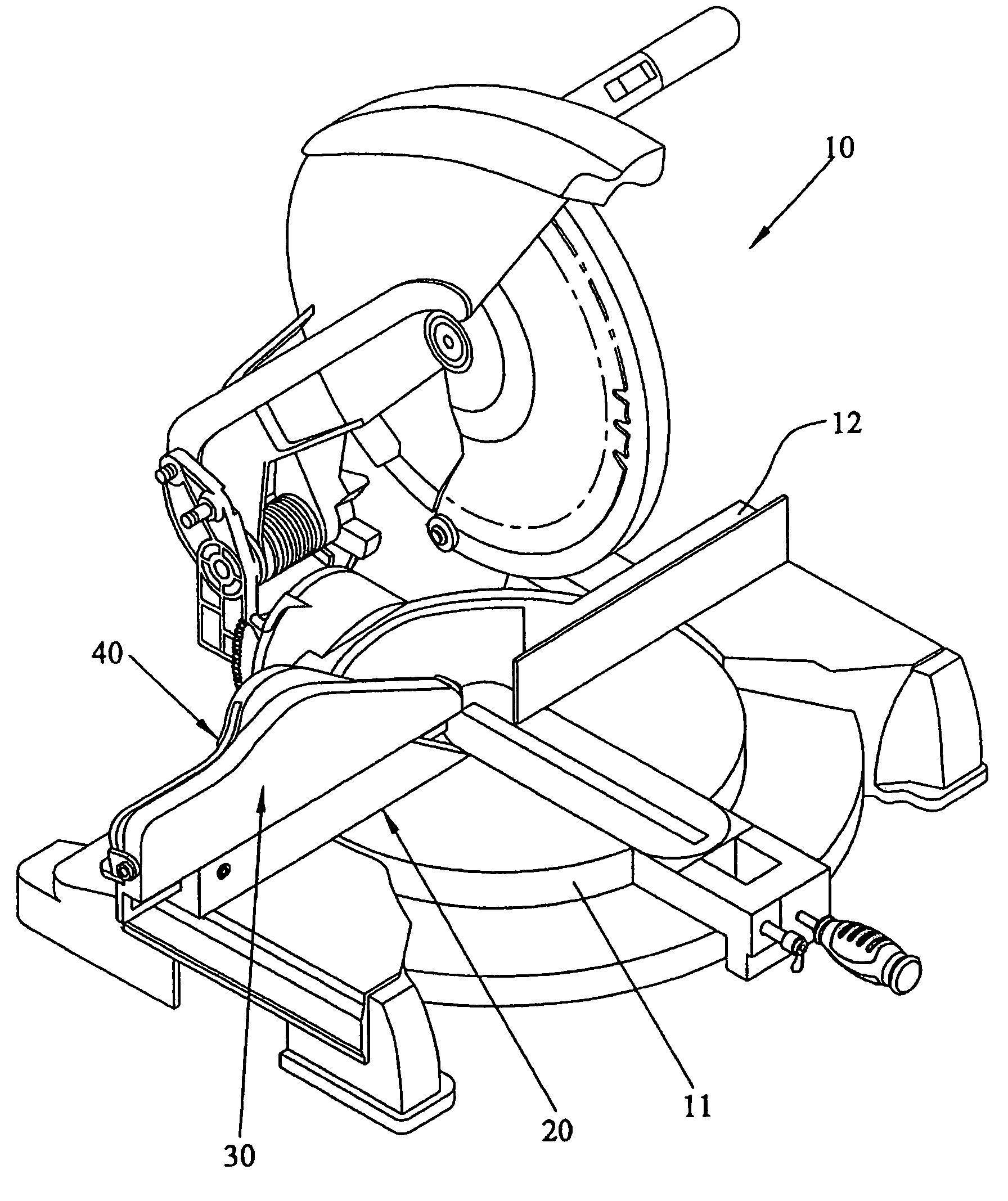 Adjustable fence assembly for chop saw