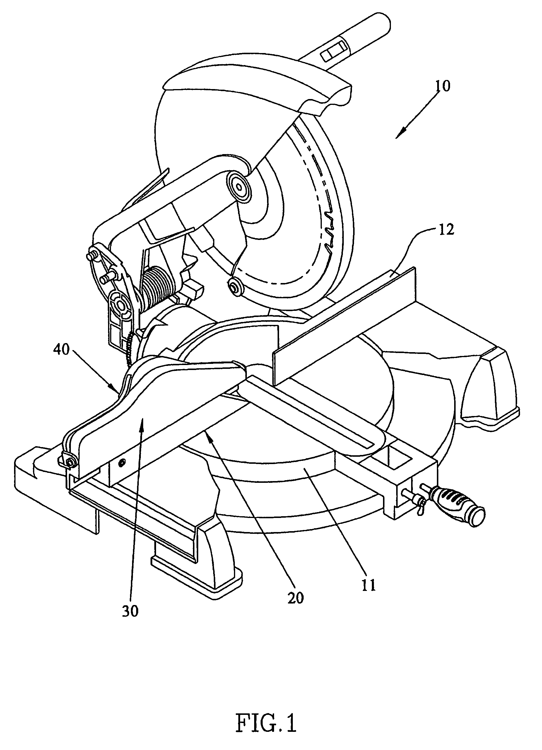 Adjustable fence assembly for chop saw