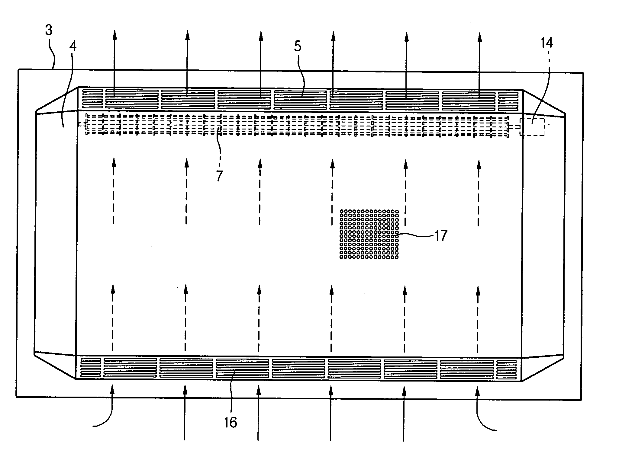 Cooling apparatus for flat display device and cross-flow fan of the cooling apparatus