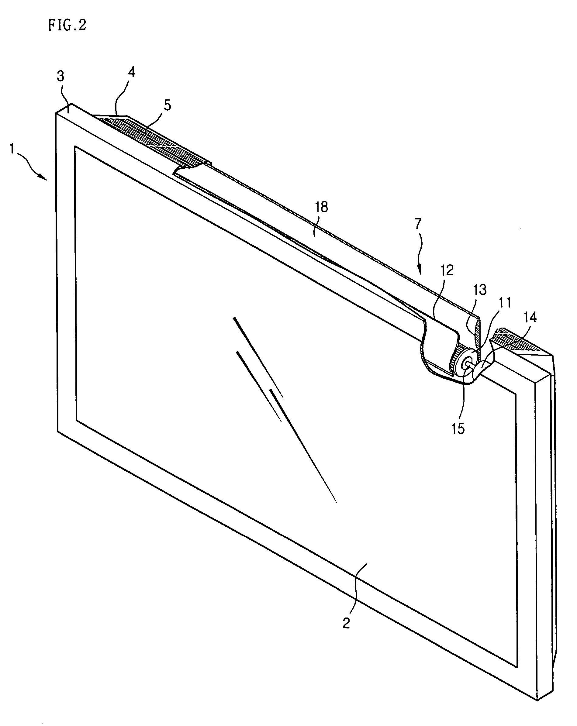 Cooling apparatus for flat display device and cross-flow fan of the cooling apparatus