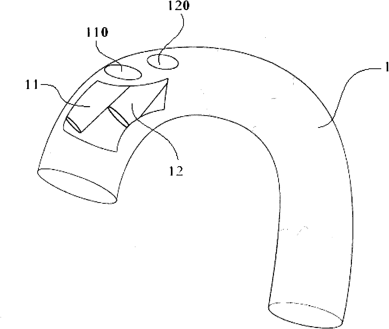 Bracket type blood vessel