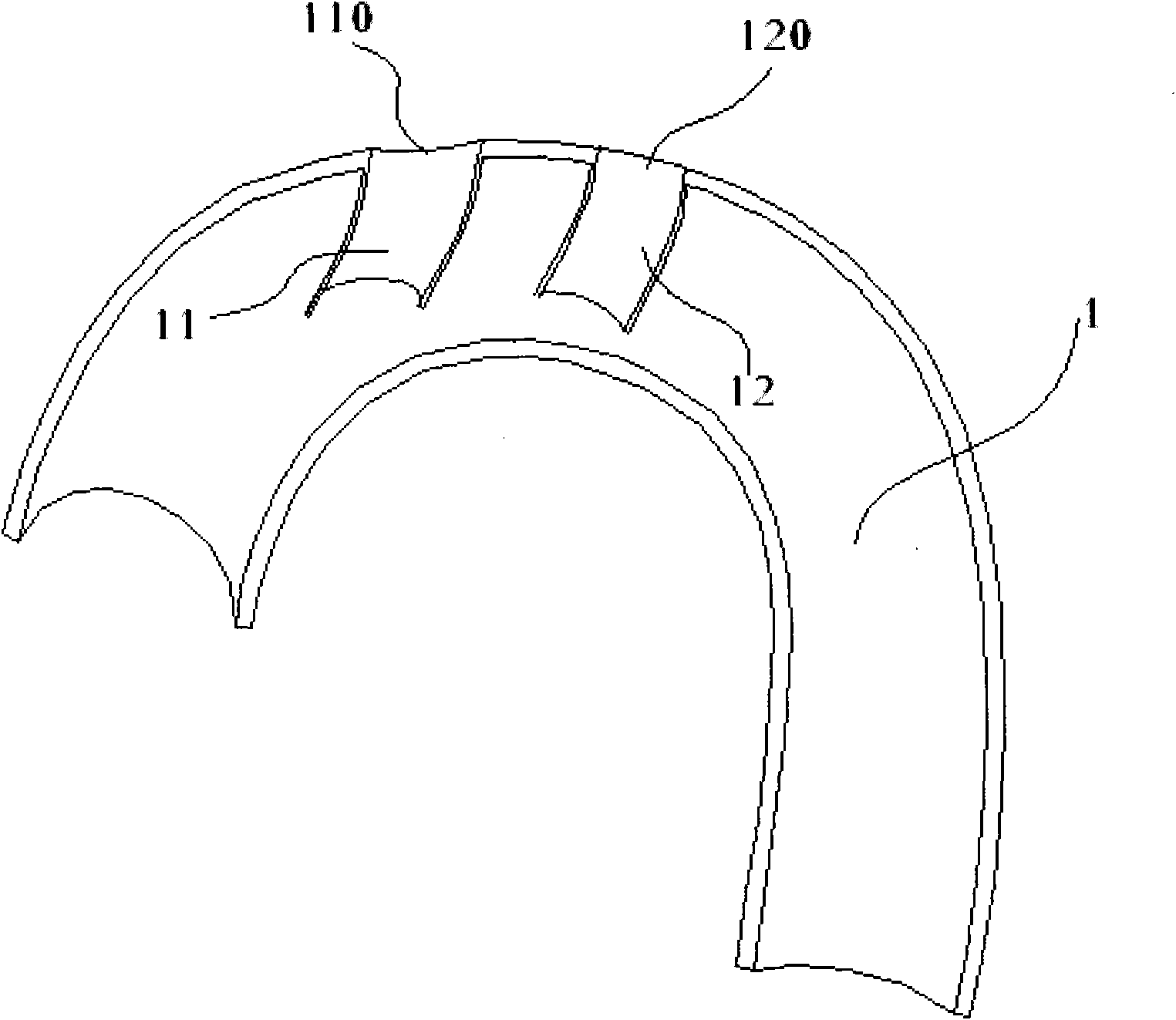 Bracket type blood vessel