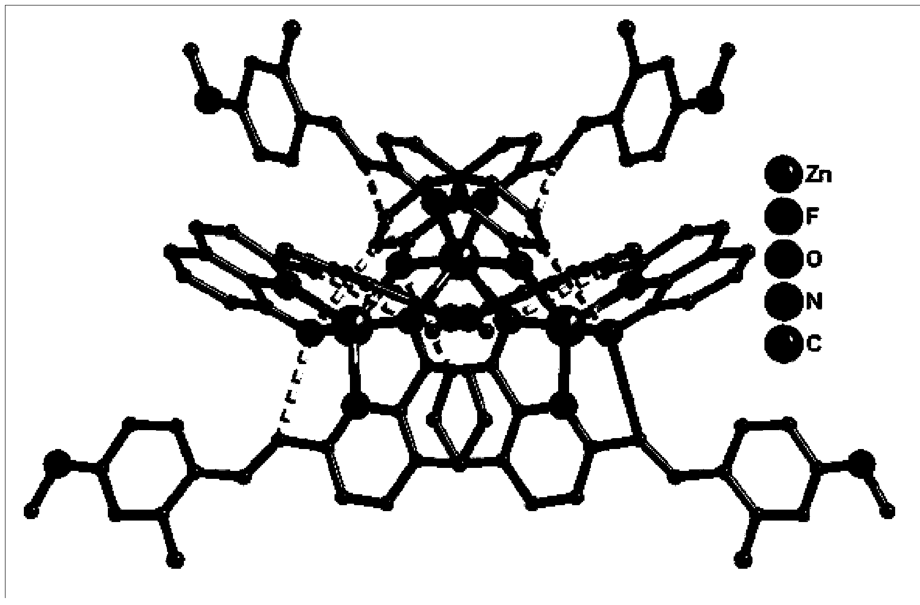 Yellow-light electroluminescent material based on 8-hydroxyquinoline zinc metal complex tripolymer and controllable preparation method thereof