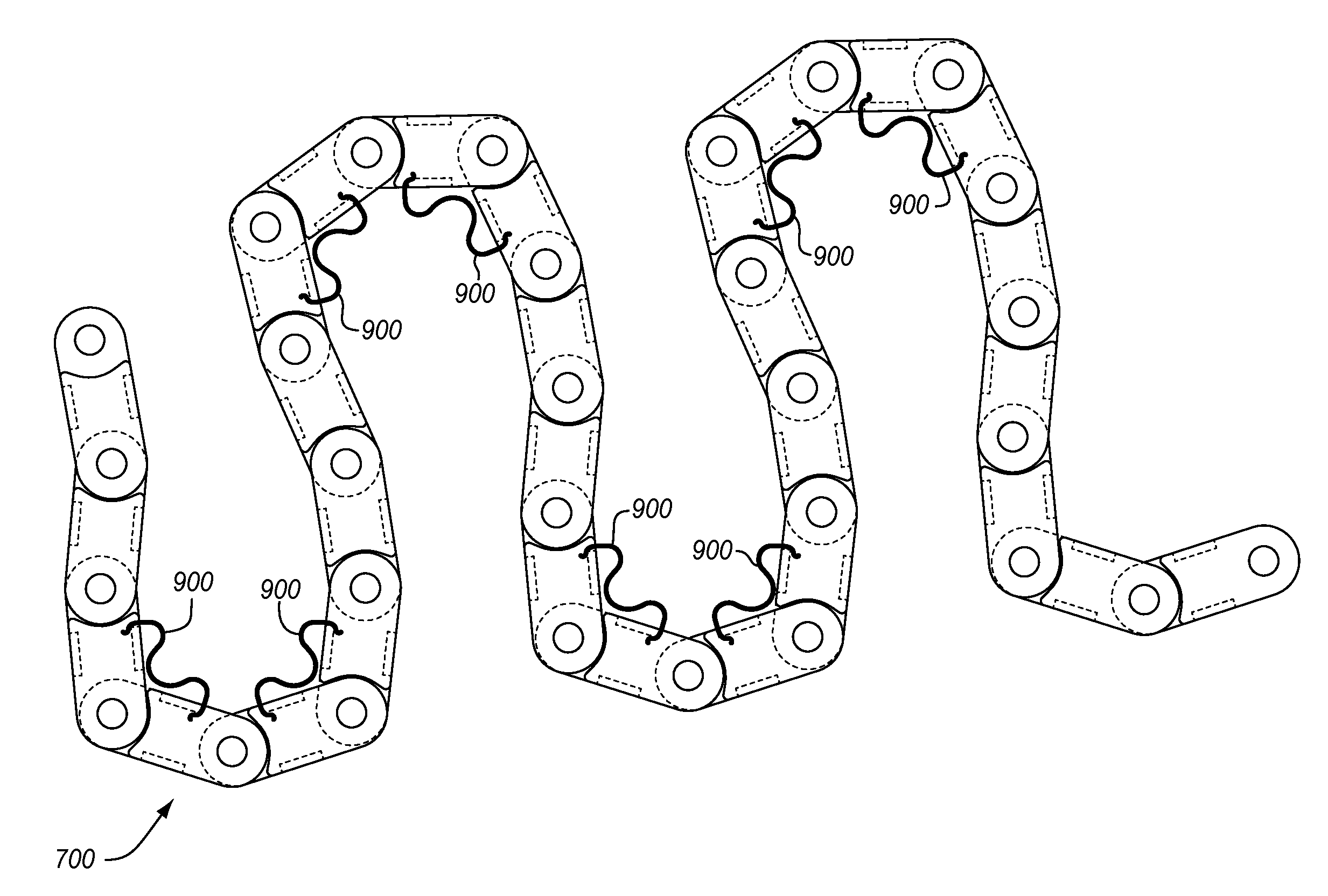 Systems and methods for tool-less retractable storage of lengths of cable chain