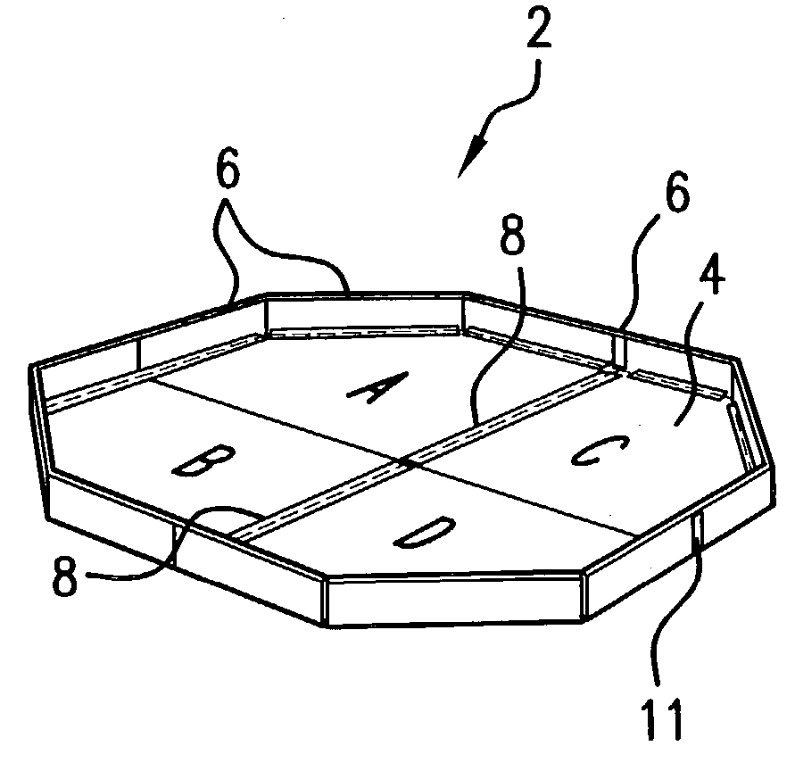 Collapsible serving tray