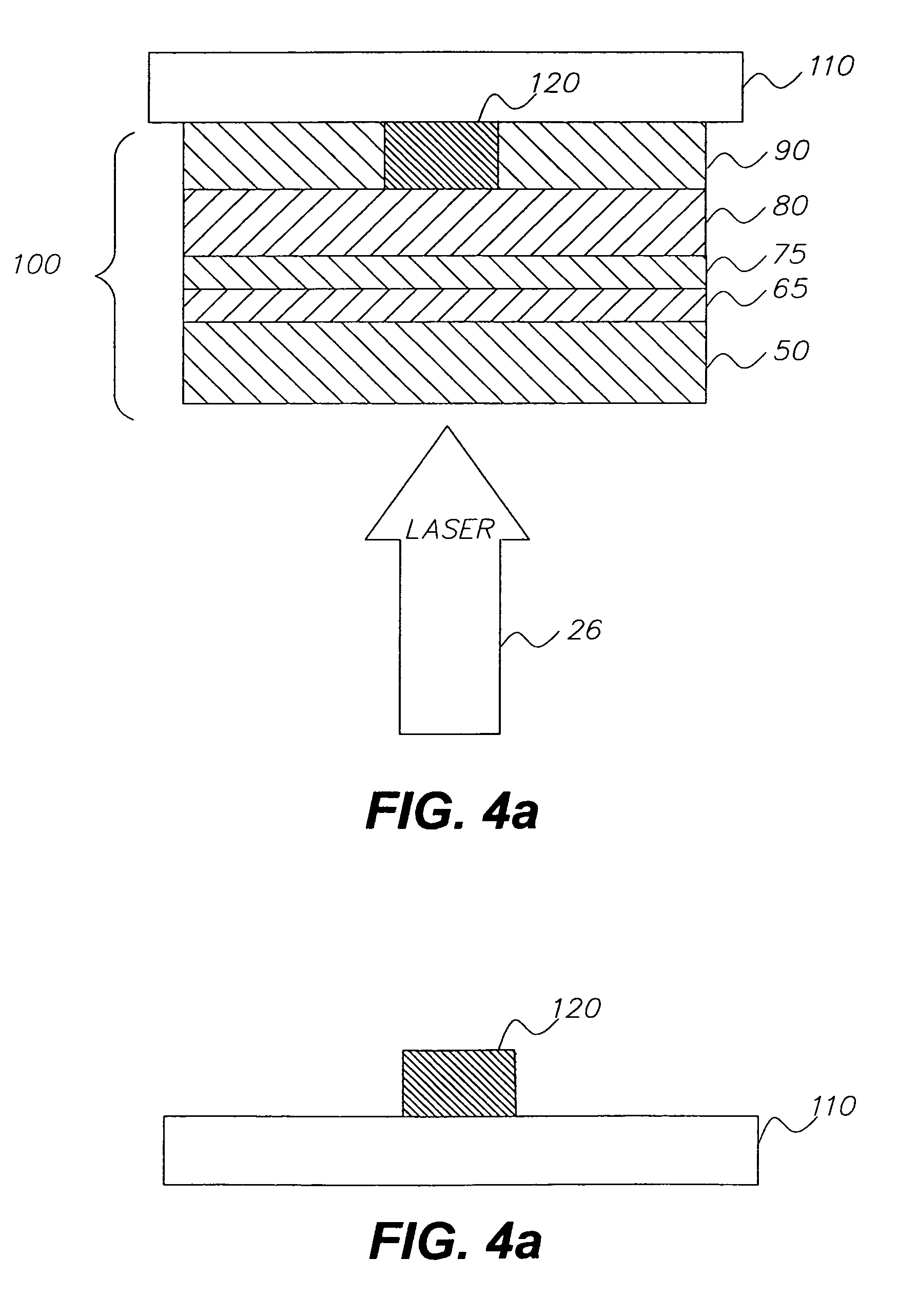 Forming a patterned metal layer using laser induced thermal transfer method