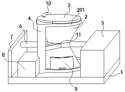 Water circulation rotational flow polishing machine facilitating replacing of abrasive materials