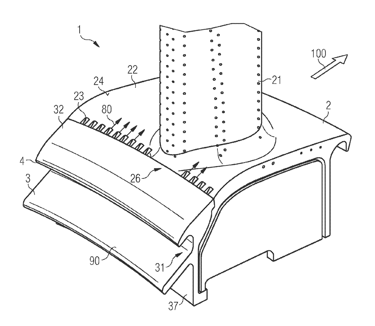 Gas turbine guide vane segment and method of manufacturing