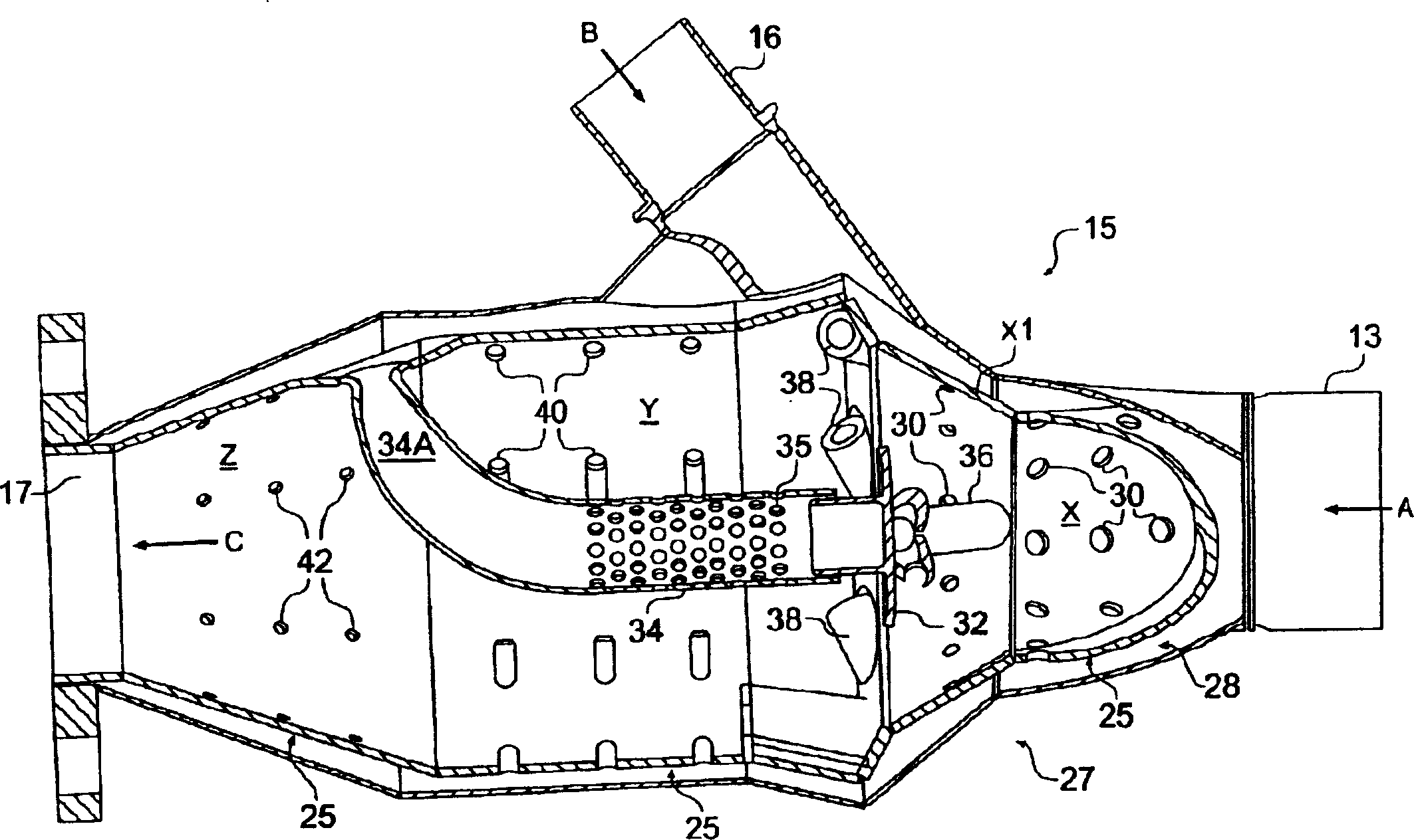 Combustion unit for turbocharger