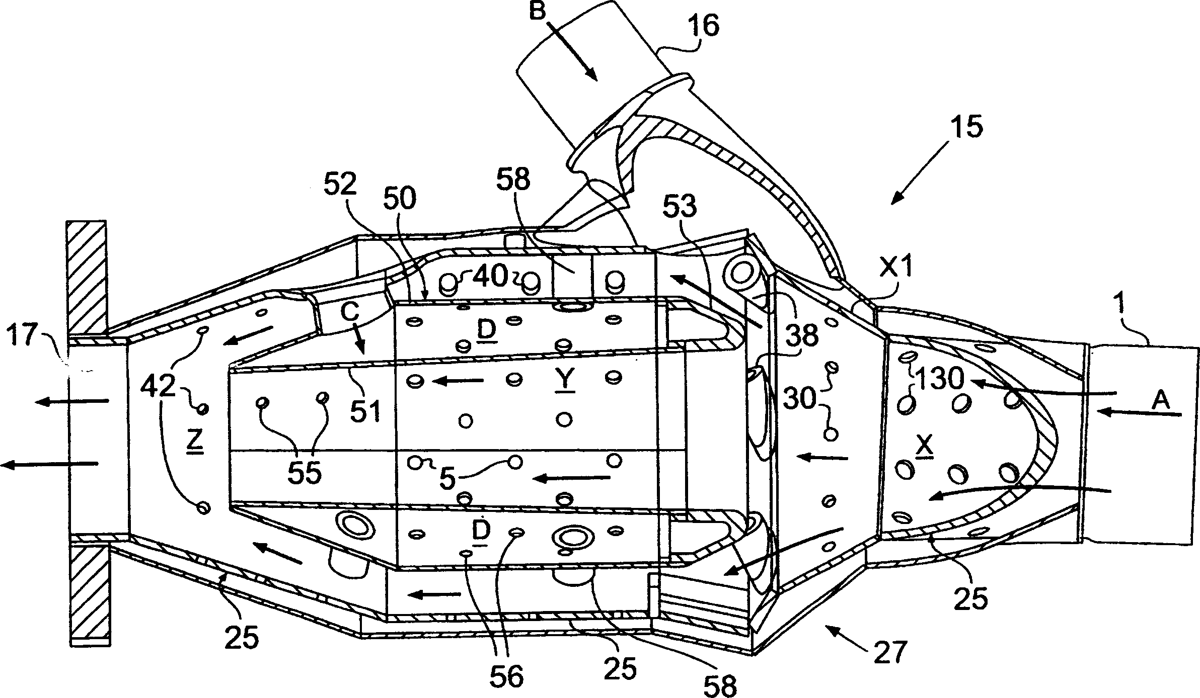 Combustion unit for turbocharger