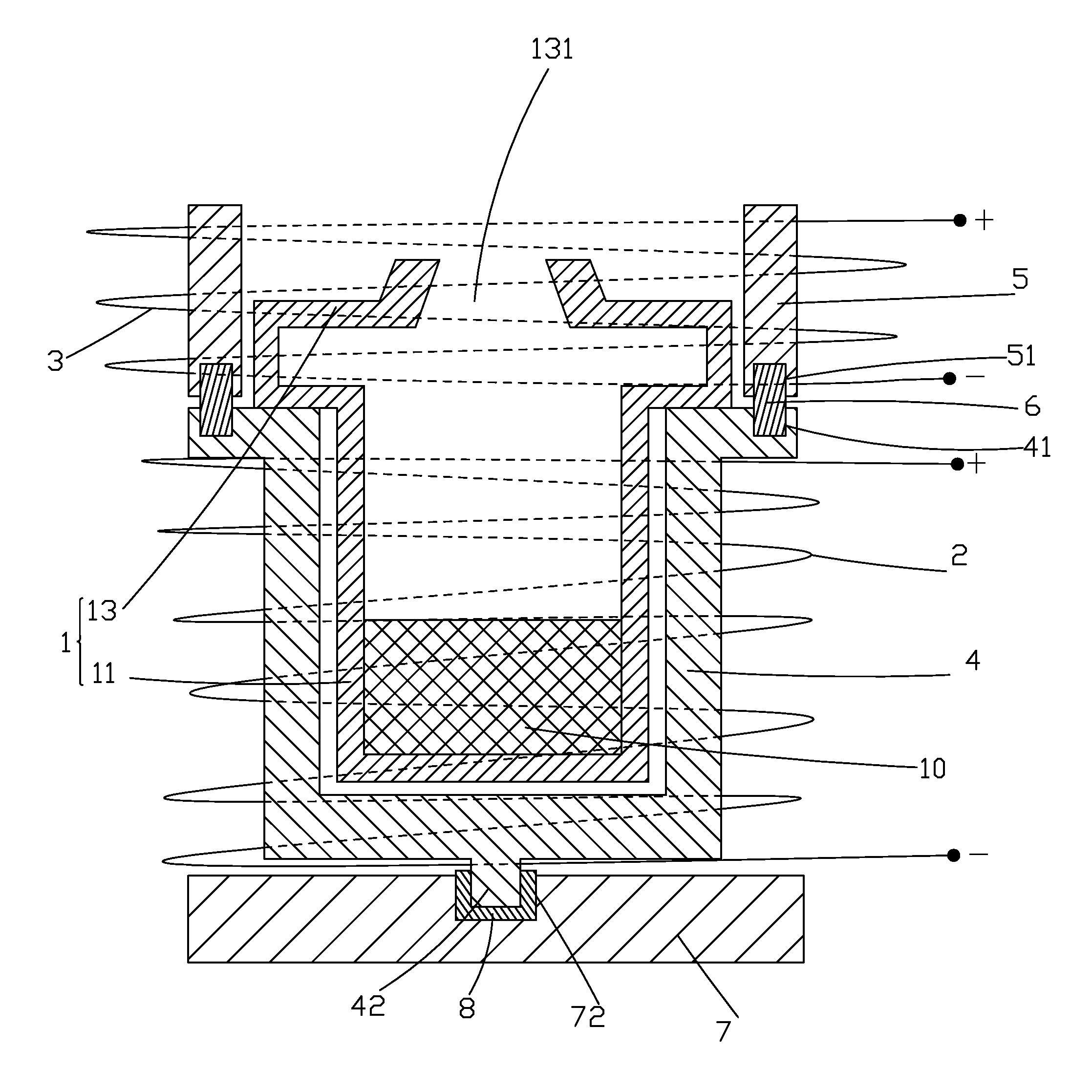 Heating device for evaporation of OLED material