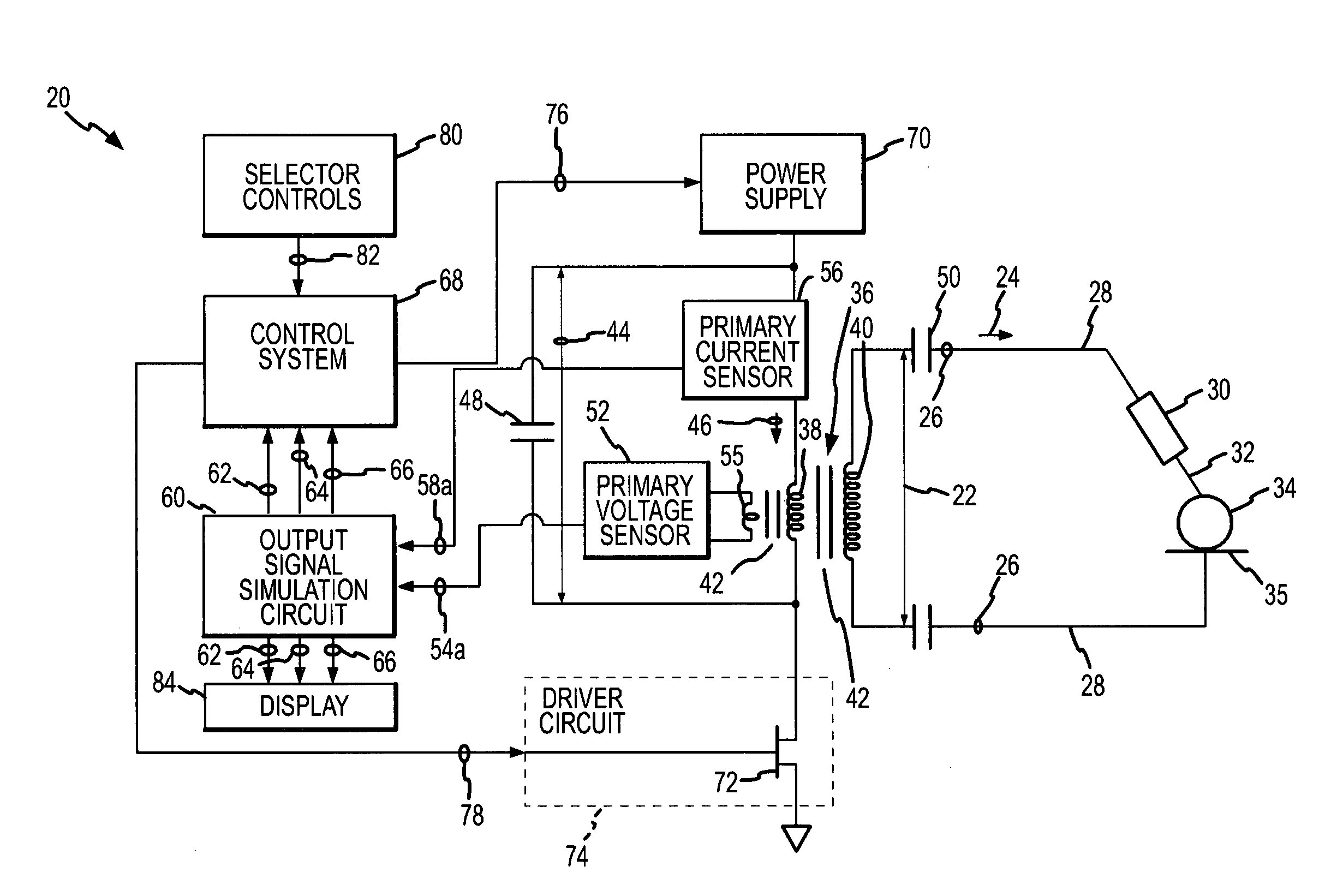 Electrosurgical generator and method for simulating output signals