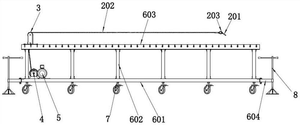 Auxiliary platform for disassembling and assembling horizontal supporting legs of automobile crane and operation method of auxiliary platform