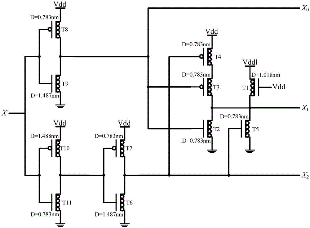 Three-valued 4-81 line address decoder realized by utilizing CNFET