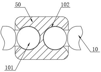 Combined type clamping mechanism for internal fixation of spine