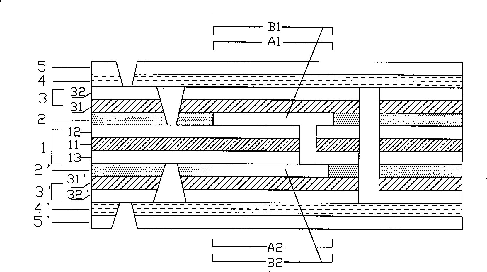 Soft and hard combined printed wiring board production method