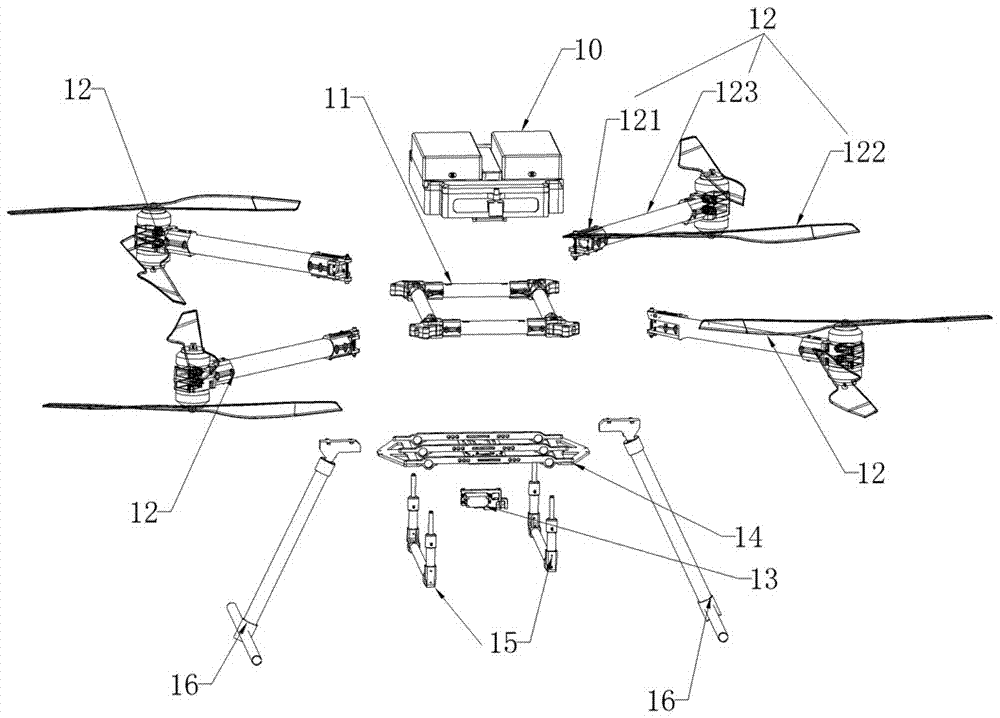 Aerial photography acquisition drone for public security fire law enforcement and its control method