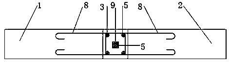 Vertical joint connection joint of steel tube concrete prefabricated shear wallboards and assembling method thereof