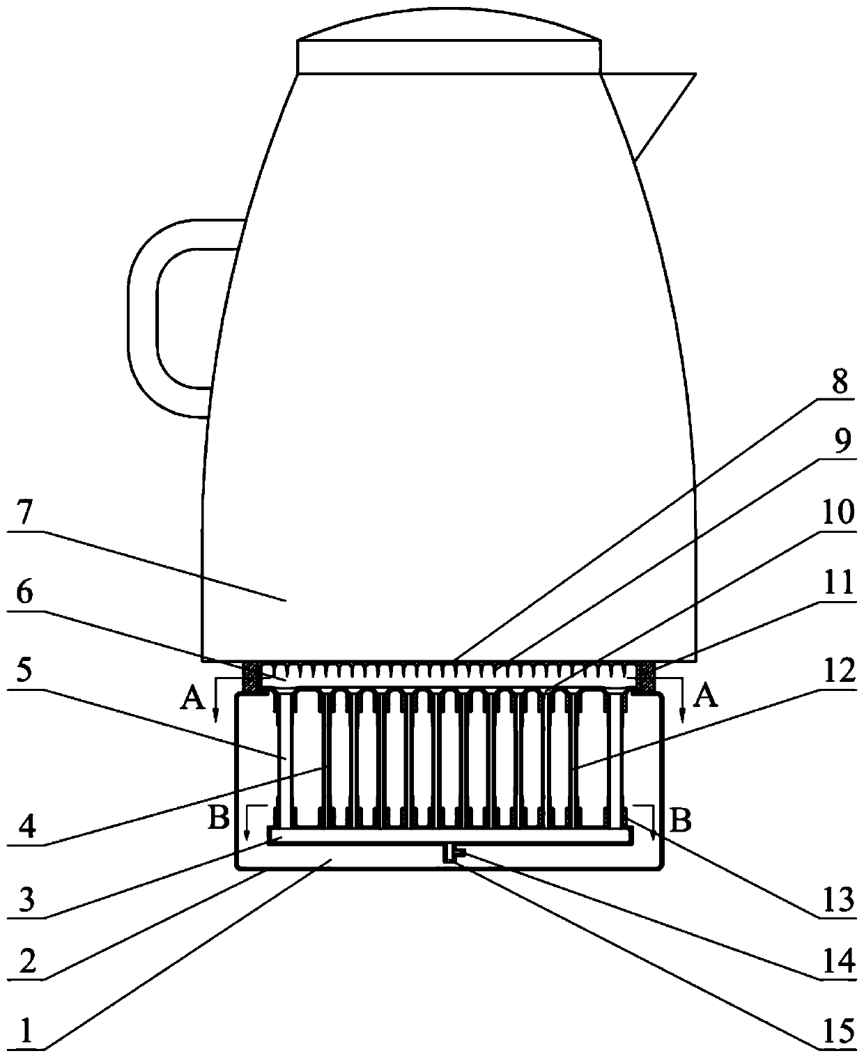 Parallel small diameter heat pipe enhanced heat exchange device for recovering medium and low temperature flue gas waste heat and preparation method thereof