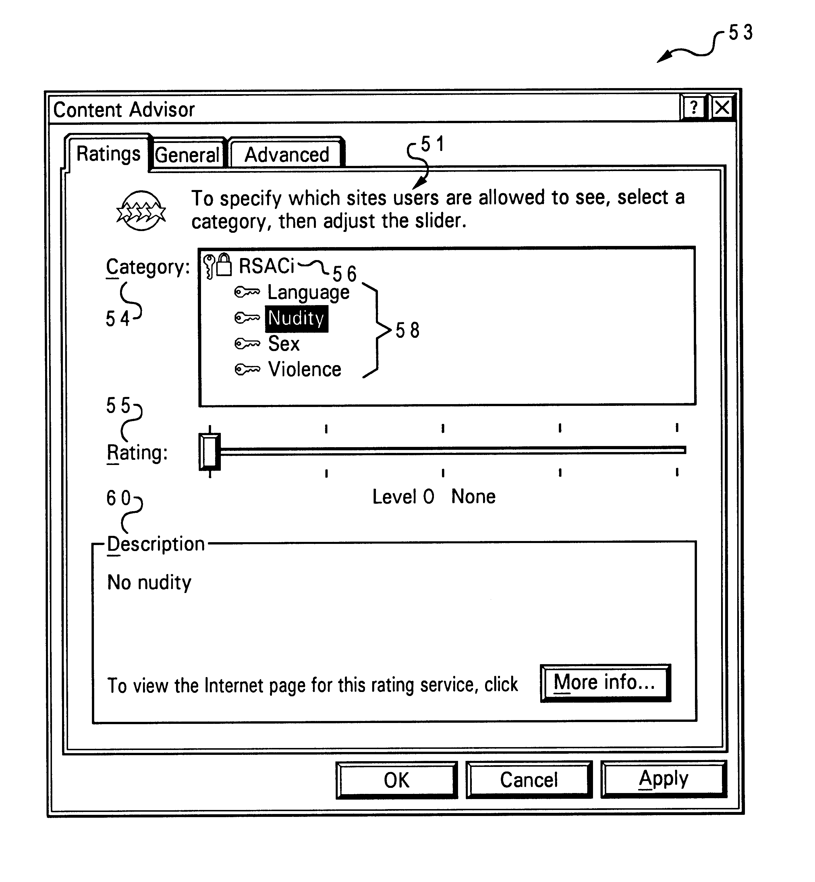 Selective and multiple programmed settings and passwords for web browser content labels