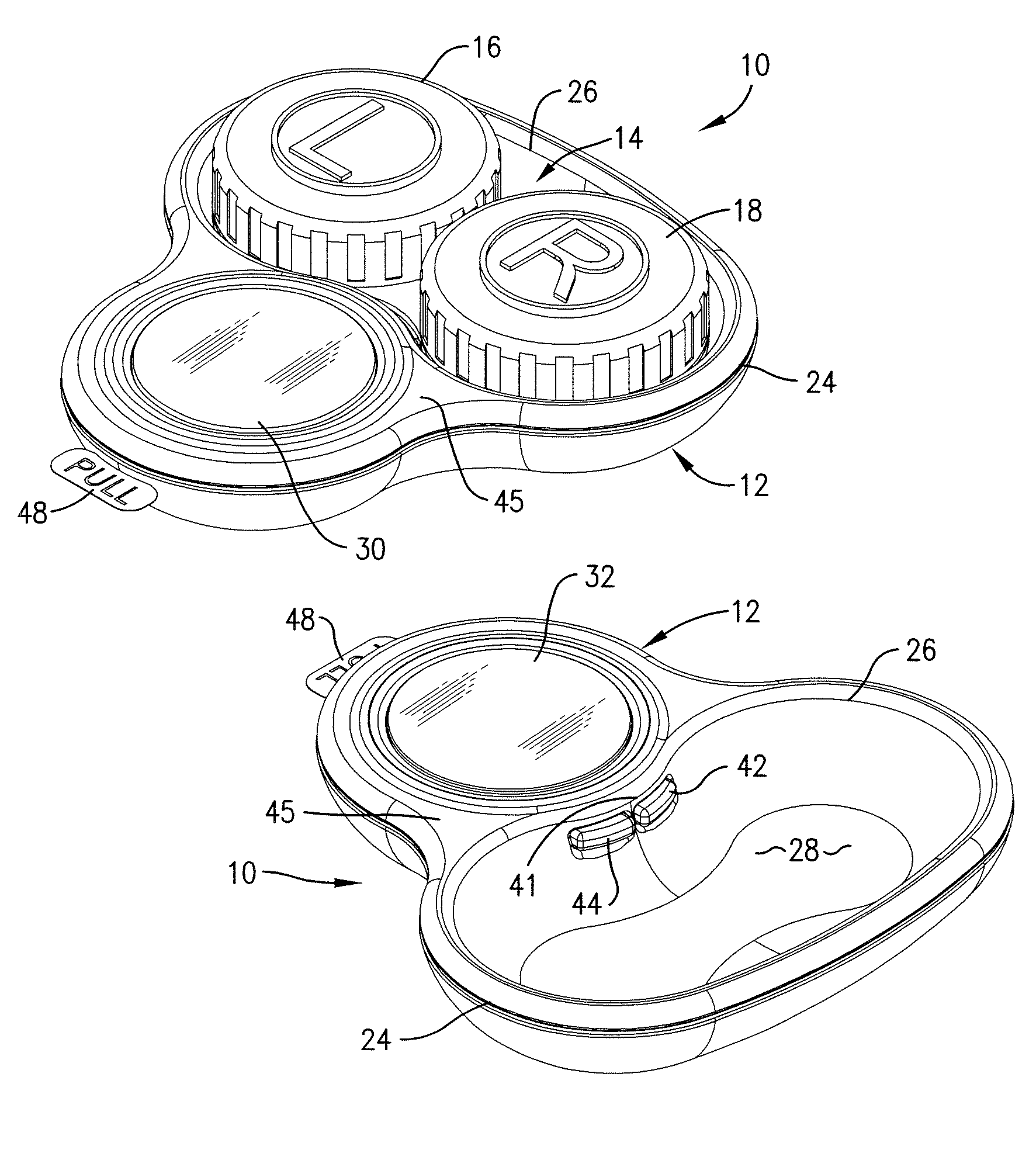 Countdown timer contact lens case