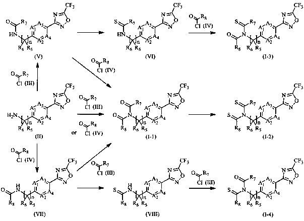 Substituent oxadiazole compound and application thereof