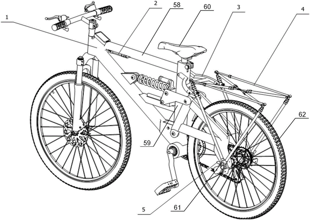 Bicycle integrating three functions of camping tent, sun umbrella and cargo rack