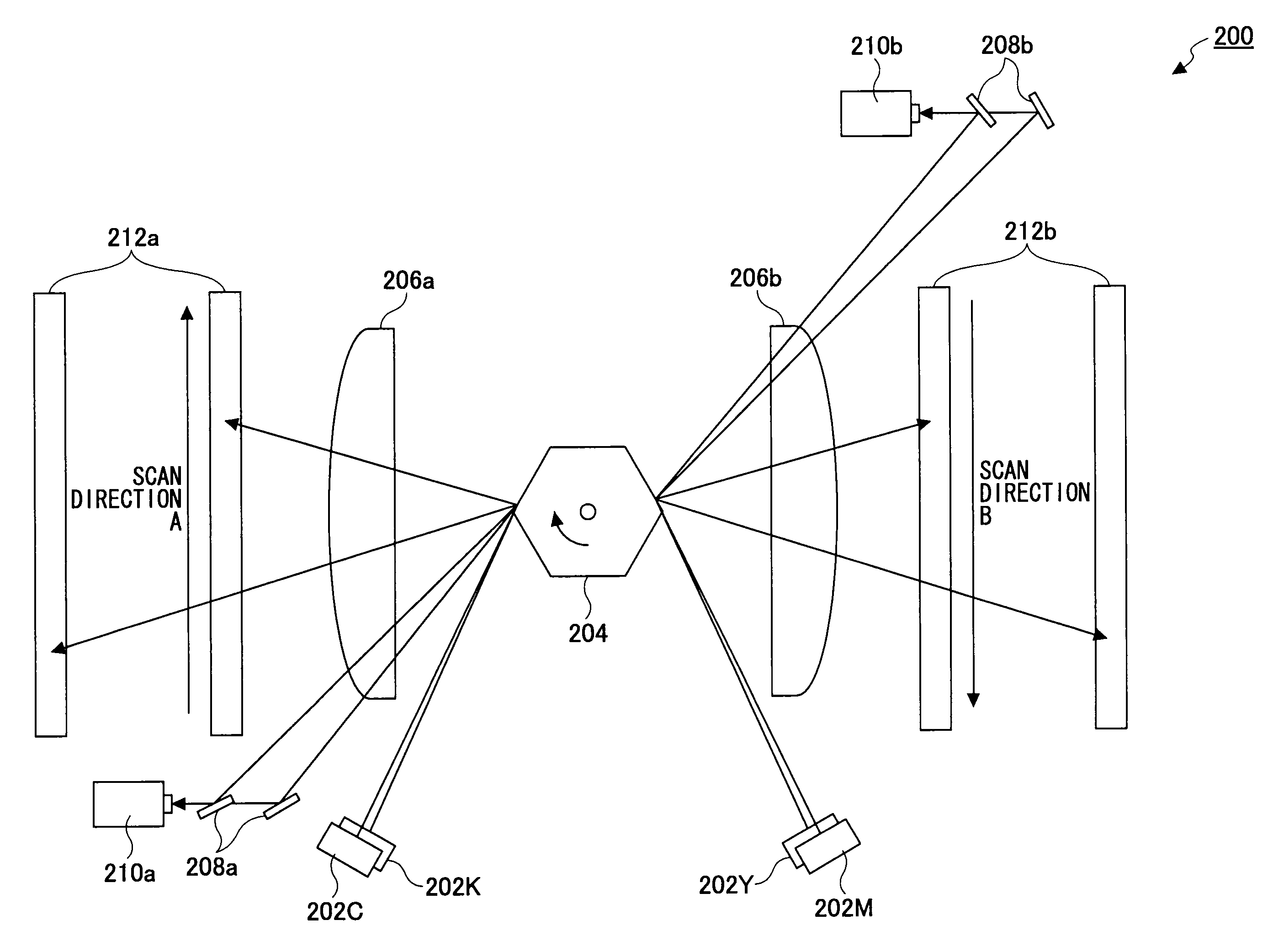 Optical beam scanning apparatus and digital writing apparatus