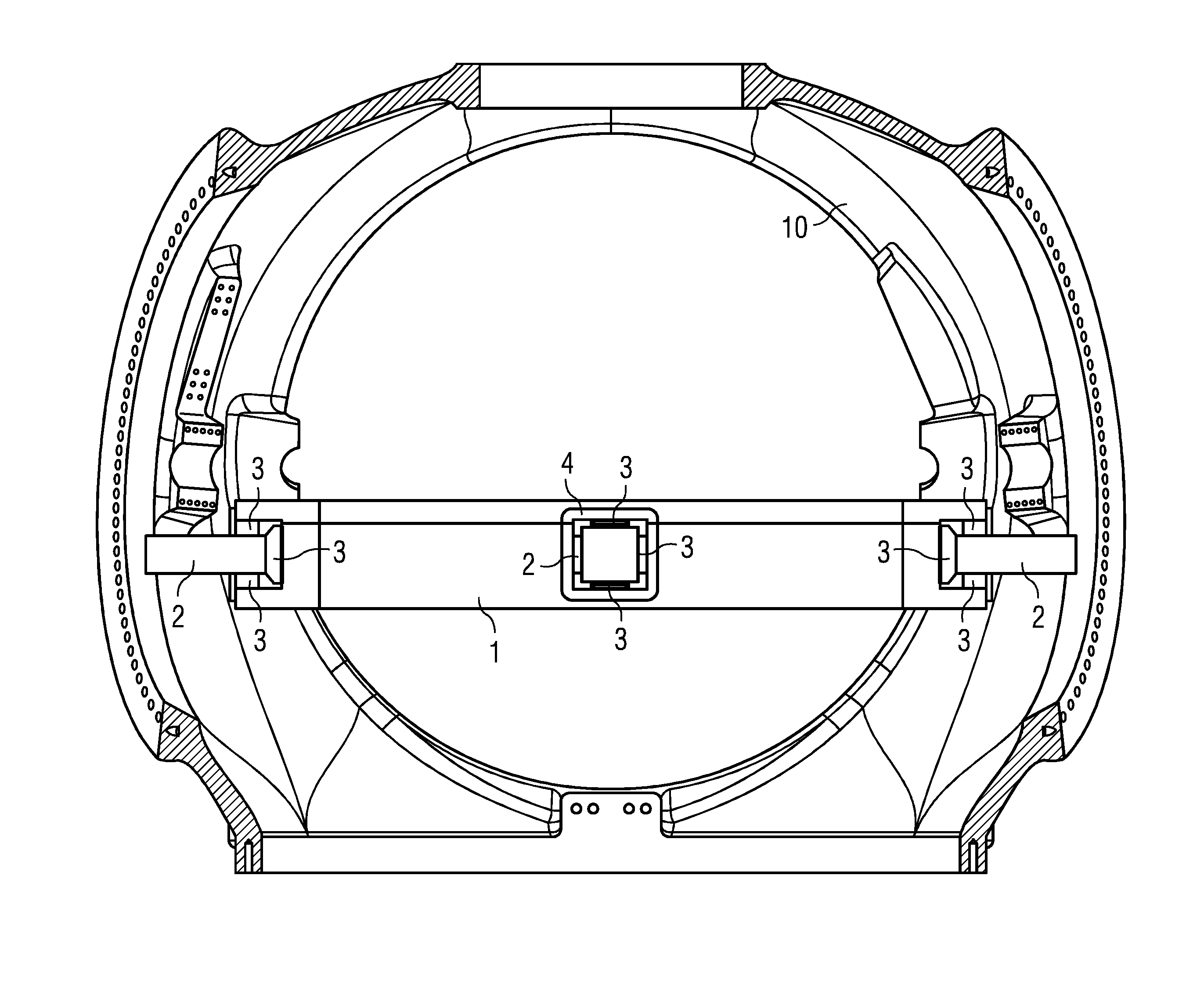 Slide bearing and method to perform service at the sliding bearing