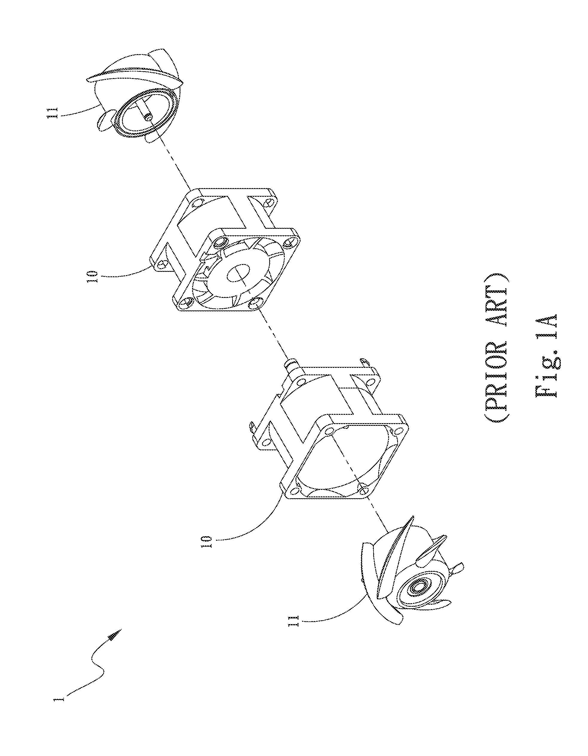 Series fan structure with multistage frame body