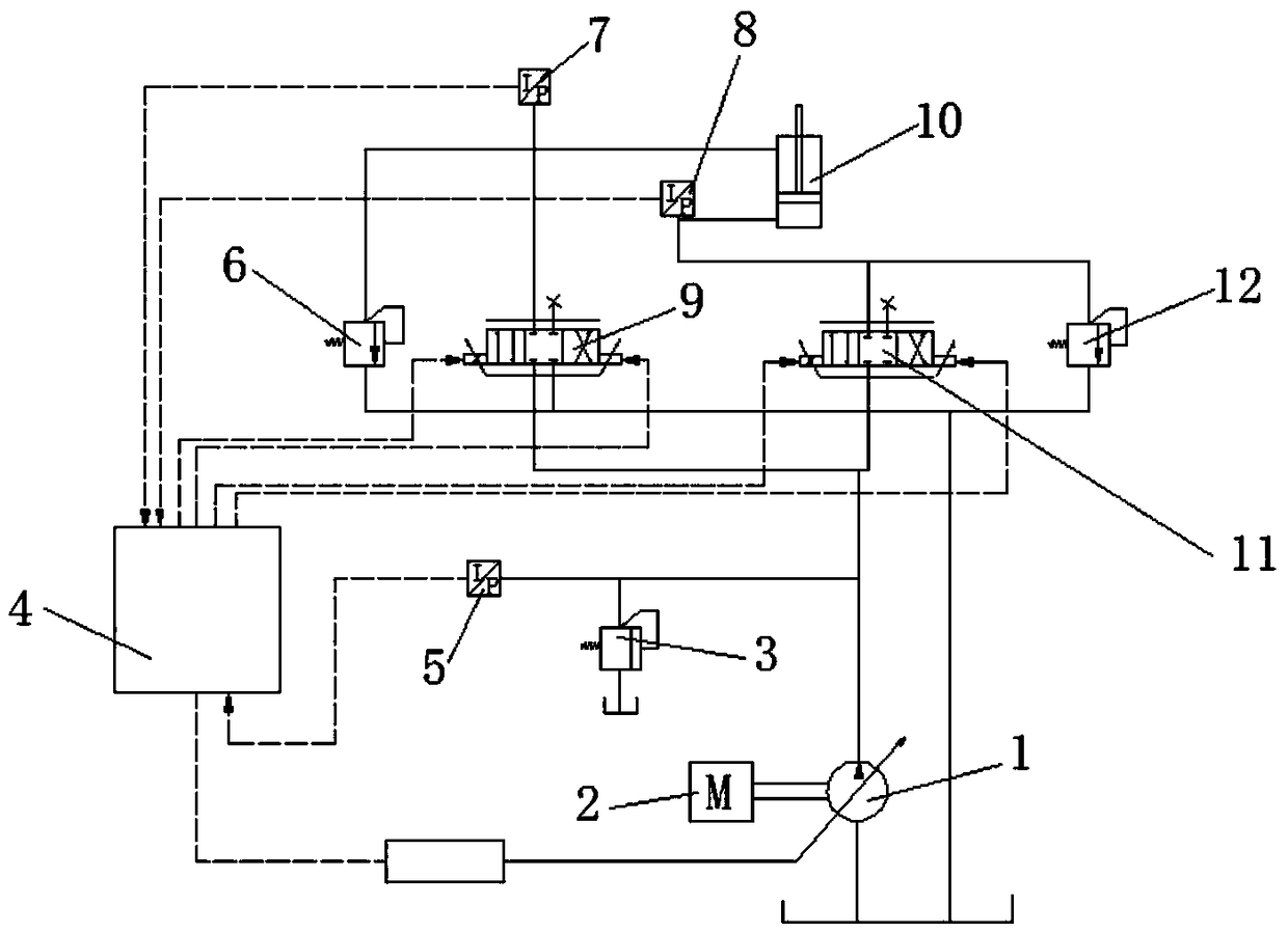 Multi-path hydraulic system of hydraulic excavator