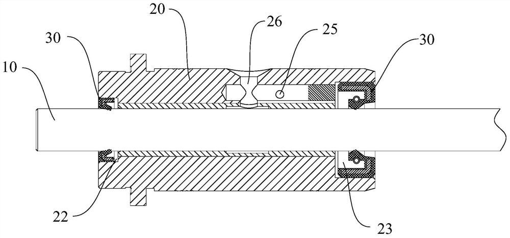 A shaft part lubrication structure, a shaft part lubrication system, and a sewing machine